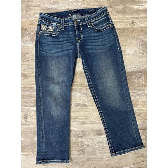 Vigoss Capri Jeans Heritage Fit Stretch Cropped Women’s Size 4 - Picture 1 of 6